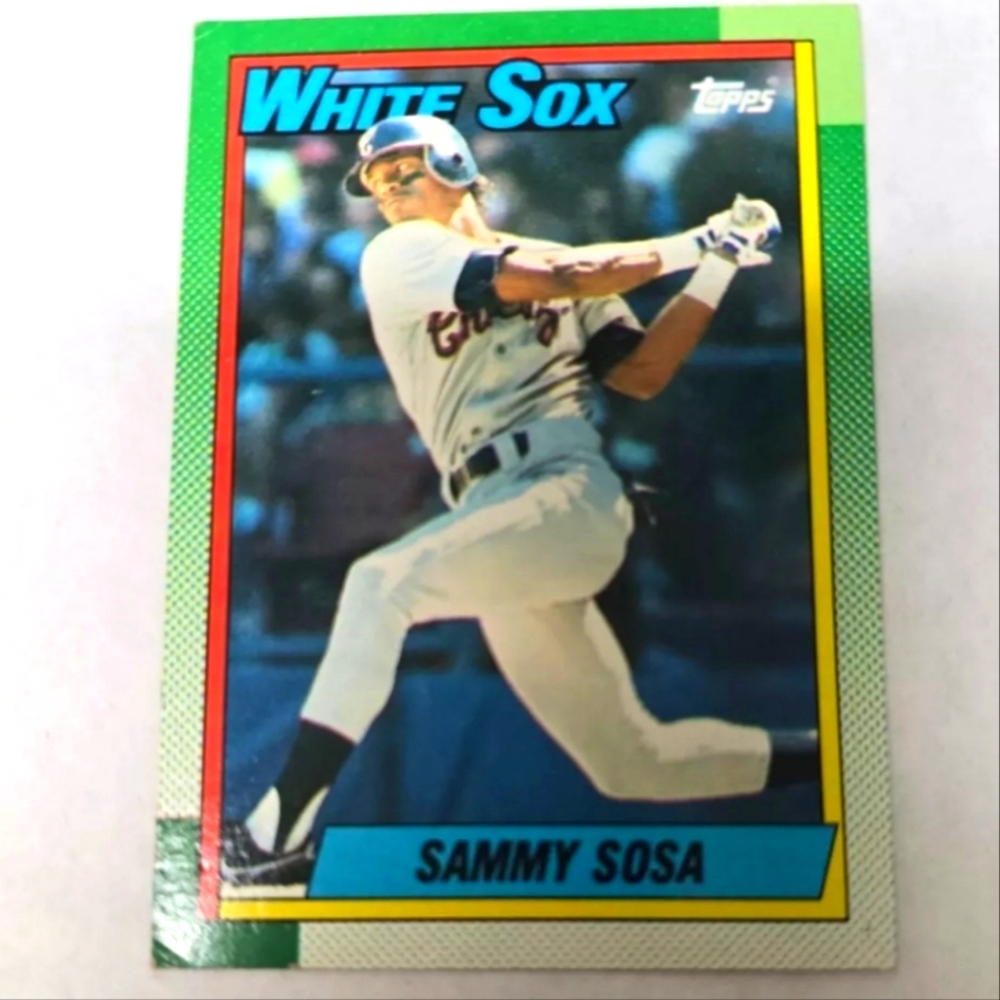 Error Card 1990 Topps Baseball Card #692 Sammy Sosa White Sox- DOB ERROR Rookie